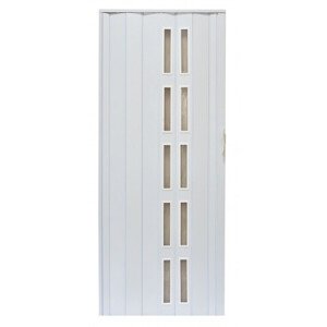 Skládací dveře 005S bílé matné 80 cm