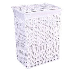Koš na prádlo 114 l proutěný bílý