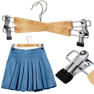 Věšáky na sukně naturální (2 ks)