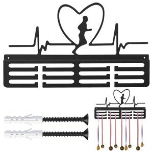 Nástěnný věšák na medaile BĚŽEC černý