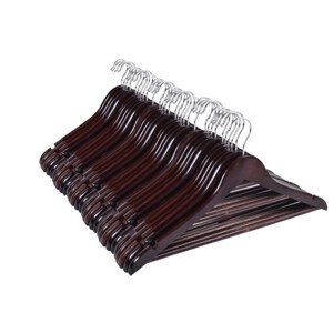 Věšáky na oblečení RONDO tmavě hnědé (100 ks)