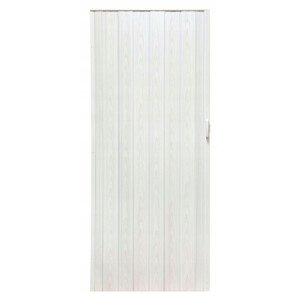 Skládací dveře 004-100-04 bílý dub 100 cm