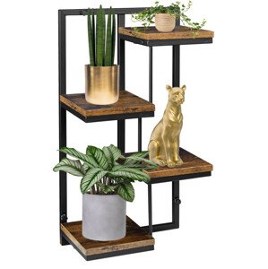 Nástěnný stojan na květiny HAGART RUSTIC černý