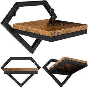 Nástěnný stojan na květiny DORON RUSTIC černý