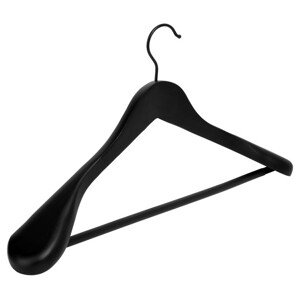 Dřevěný věšák na oblečení EMIL černý (1 ks)