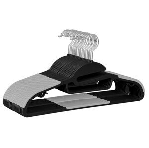 Věšáky na oblečení FLEXI černé / šedé (10 ks)