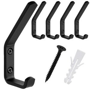 Sada pěti věšák SIBAR černá (5 ks)