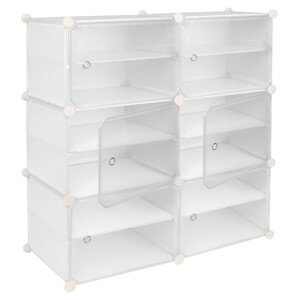 Úložné boxy na boty PETRA bílé