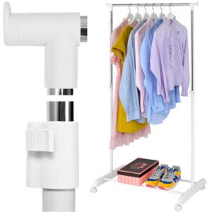 Věšákový stojan ALIK na kolečkách bílý