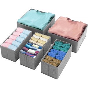 Sada šesti organizérů BRUCE šedá (6 ks)