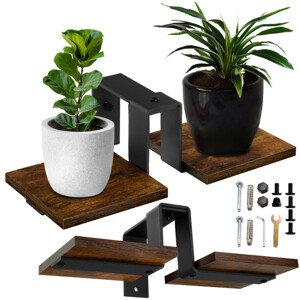 Nástěnný stojan na květiny FERNANDO RUSTIC dub