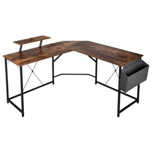 Rohový kancelářský stůl AMORA Rustic