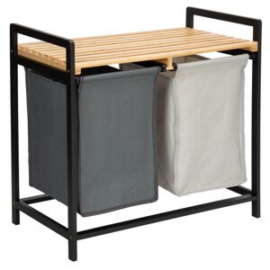 Prádelní koš HANOI černý DUO COLOR 80 l