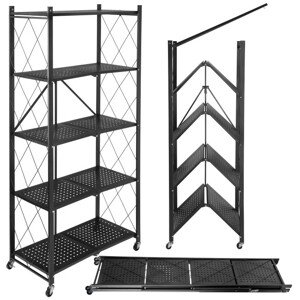 Pojízdný regál GESTEL 5 polic černý