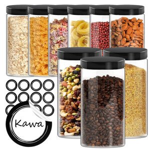 Sada devíti nádob FRASCO průsvitná (9 ks)