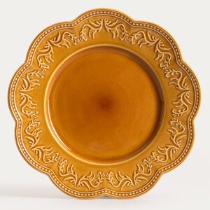 Dekorační talíř SALTIS jantarový 750878