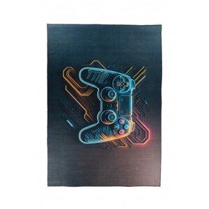 Koberec CRYSTAL PRINT tmavomodrý