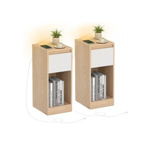 Set dvou nočních stolků s LED osvětlením LET710Y01 (2 ks)