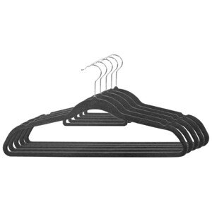Věšáky na oblečení MAXI sametové, grafitové (5 ks)