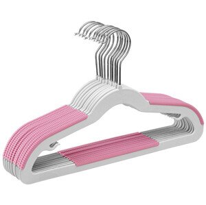 Věšáky na oblečení KIDSI šedé / růžové (30 ks)
