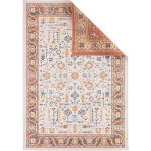Šňůrkový oboustranný koberec ECHO FLORAL Ivory