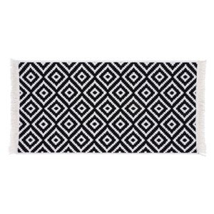 Kobereček / koupelnový kobereček ORIENT 6 černý / bílý