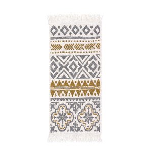 Kobereček / koupelnový kobereček ORIENT 7 žlutý / šedý