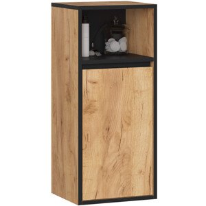 Kúpeľňová skříňka VAMI Š35 1D 1W dub craft / čierna