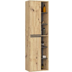 Kúpeľňová skrinka VAMI W50 2D 6P artisan dub / grafitová