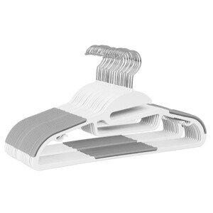 Věšáky na oblečení FLEXI bílé / šedé (20 ks)