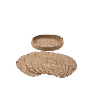 Podložka pod talíř s košíkem RATTAN béžová (6 ks)