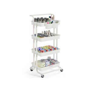 Pojízdný regál bílý BSC077WZ01