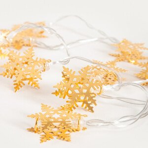 Dekorativní světýlka SNOFLOCK zlaté vločky 754388