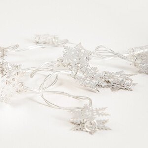 Dekorativní světýlka SNOFLOCK stříbrné vločky 753978