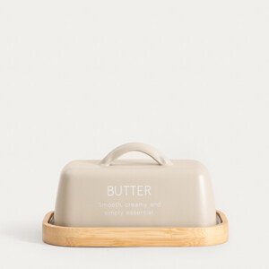 Dóza na máslo FLORA s dřevěným podstavcem 762222