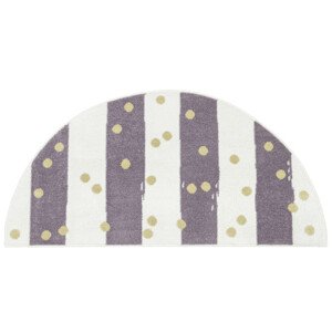 Koberec LIMA M044A krémový / fialový / zlatý půlkruh