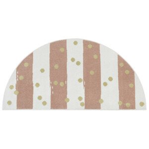 Koberec LIMA M044A krémový / růžový / zlatý půlkruh