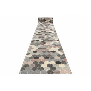 Běhoun HEOS 78537 šedý / růžový / krém HEXAGON