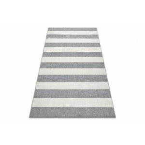 Koberec Floorlux sizal flat 48644/637- Pásy šedě bílý