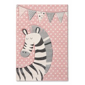 Koberec PASTEL PINK zebra