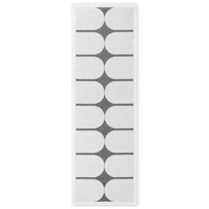 Kusový běhoun Northrugs Duet 106244 Black White 80x250 cm