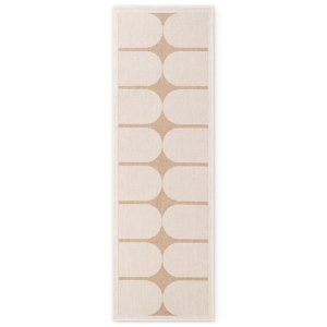 Kusový běhoun Northrugs Duet 106245 Jute White 80x250 cm