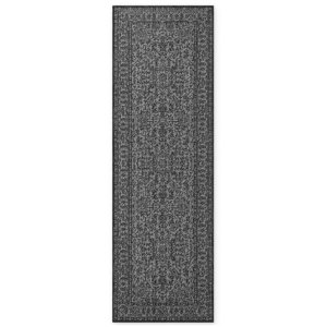 Kusový běhoun Northrugs Duet 106248 Black White 80x250 cm