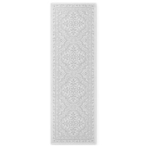Kusový běhoun Northrugs Duet 106251 White Grey 80x250 cm