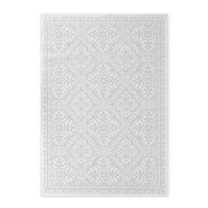Kusový koberec Northrugs Duet 106251 White Grey 160x230 cm
